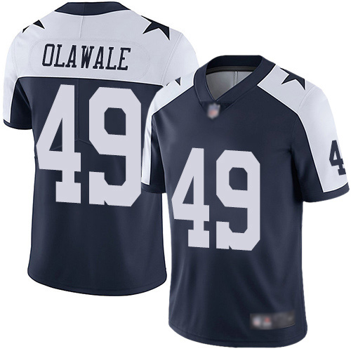 Men Dallas Cowboys Limited Navy Blue Jamize Olawale Alternate #49 Vapor Untouchable Throwback NFL Jersey